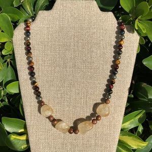 Abundance Necklace 💫 Citrine Tigers Eye Pyrite